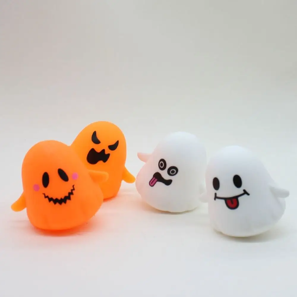 Glowing Halloween Pumpkin Fidget Toy Pumpkin Ghost Slow Rising Squeeze Ghost Fidget Skull Glowing Ghost Pinch Ball