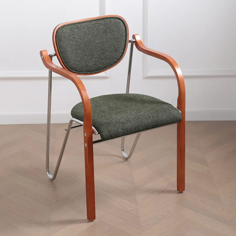

/Green Upholstered Dining Chair Armrest Restaurant Design Lounge Dining Chair Living Room Office Sillas Comedor Furniture Home