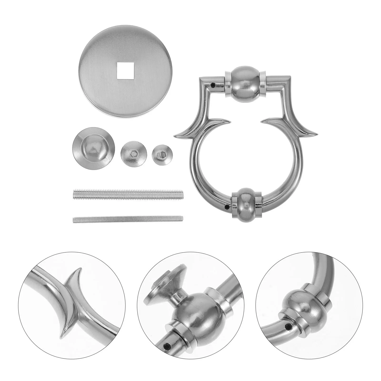 

1 set 1 Set European Zinc Alloy Front Knocker Replacement Kit For Home Decoration Door Part Gate Knocker Puller Door Hardware