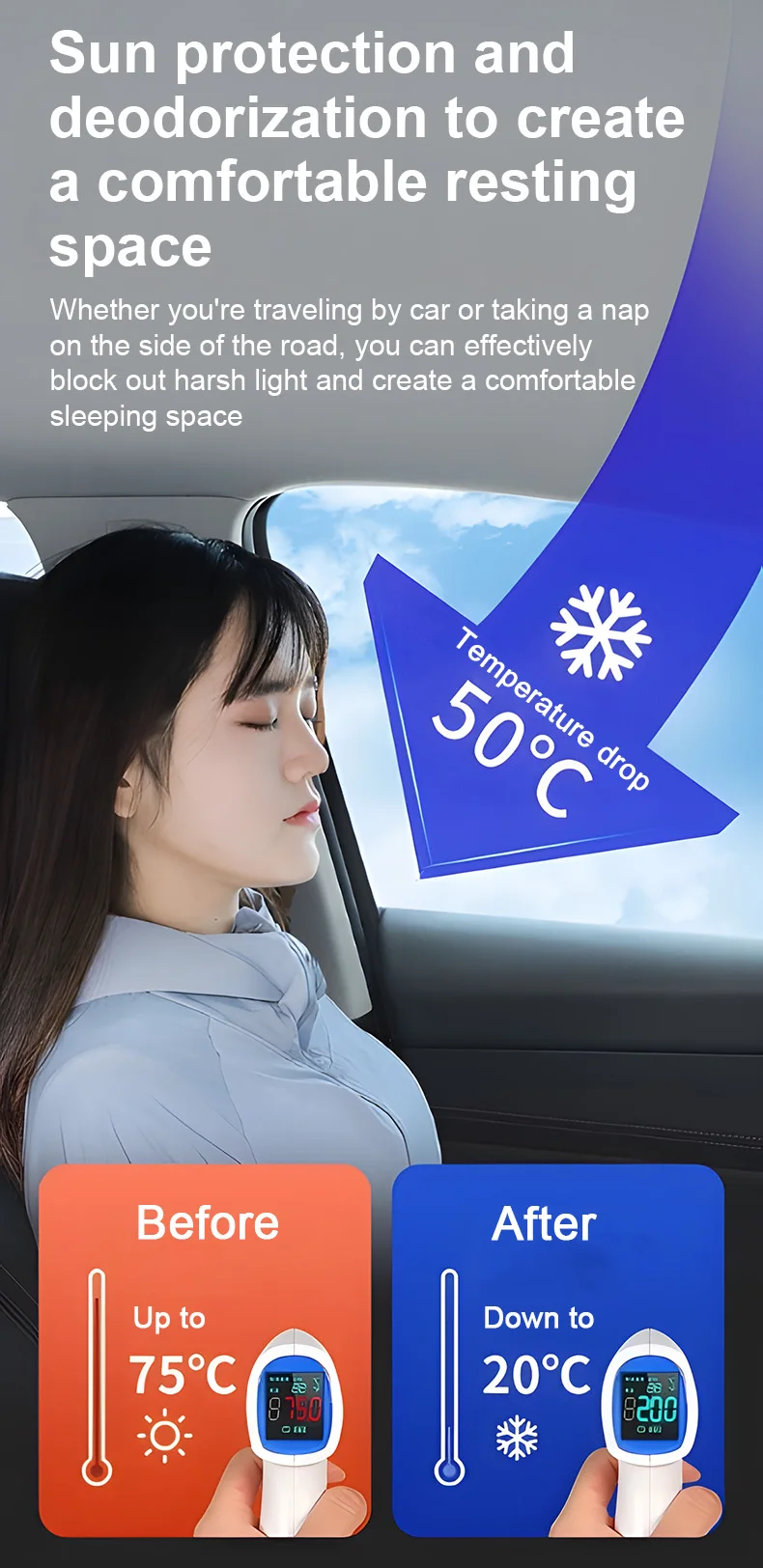 Car Sunshade For Nissan Murano Z52 MK3 2024 2023-2015 Car Parasols Sunscreen Shade Heat Insulation Sun Protection Visor Car Part