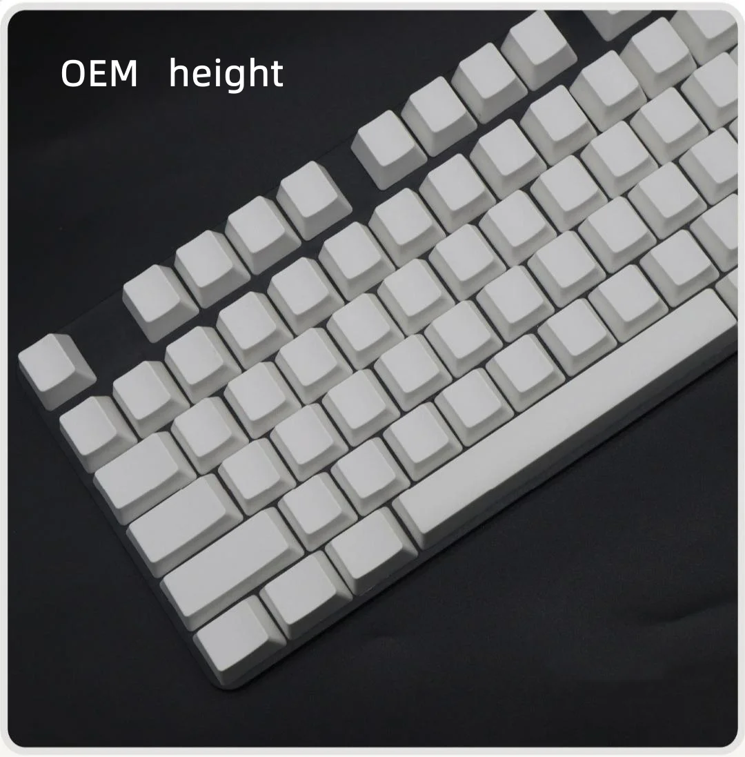 Imagem -05 - Keycaps em Branco para Teclado Mecânico sem Letras 108 Teclas Pbt Oem Perfil Xda Gamer Ergonômico Keycap Branco para Interruptores Cherry mx