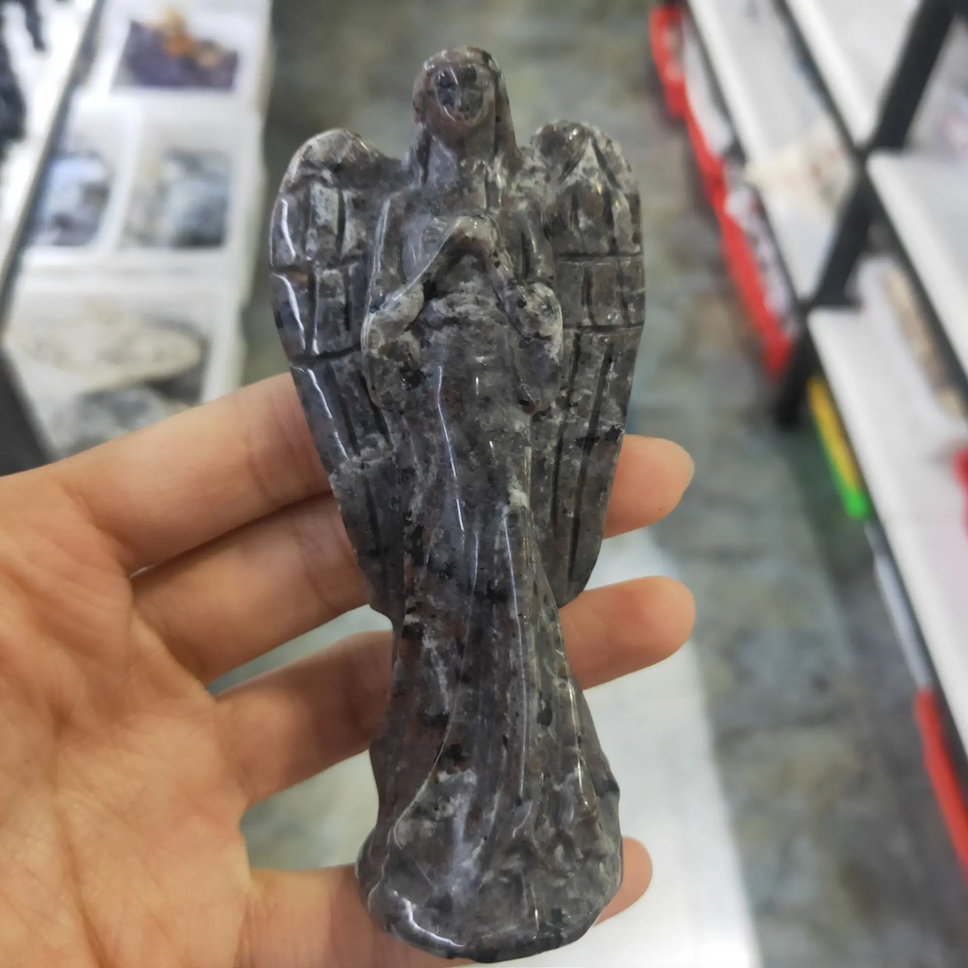 

Натуральный кристалл, камень пламени, статуэтка ангела-хранителя, домашний декор, восстанавливающий энергию Восстанавливающий камень, подарок, свадебное украшение, рукоделие