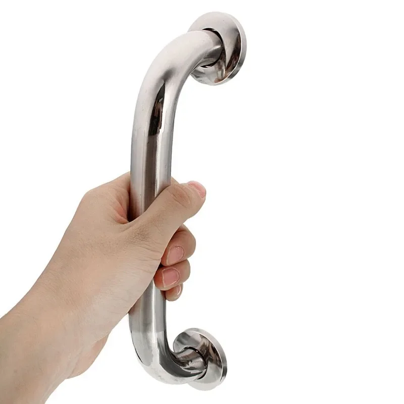 2set  Bathroom Shower Tub Grab Bars Hand Grip Stainless Steel Safety Toilet Support Rail Disability Aid Grab Bar Handle