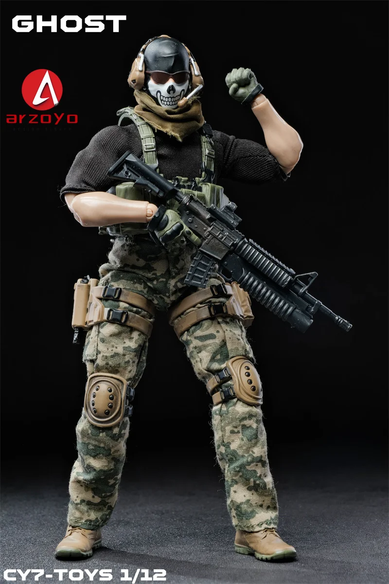 2025 Q3 CY7-TOYS Scala 1/12 Ghost Squad Forze Speciali Guerriero Maschile Set Completo Action Figure da 6 pollici Corpo Originale E Da Collezione