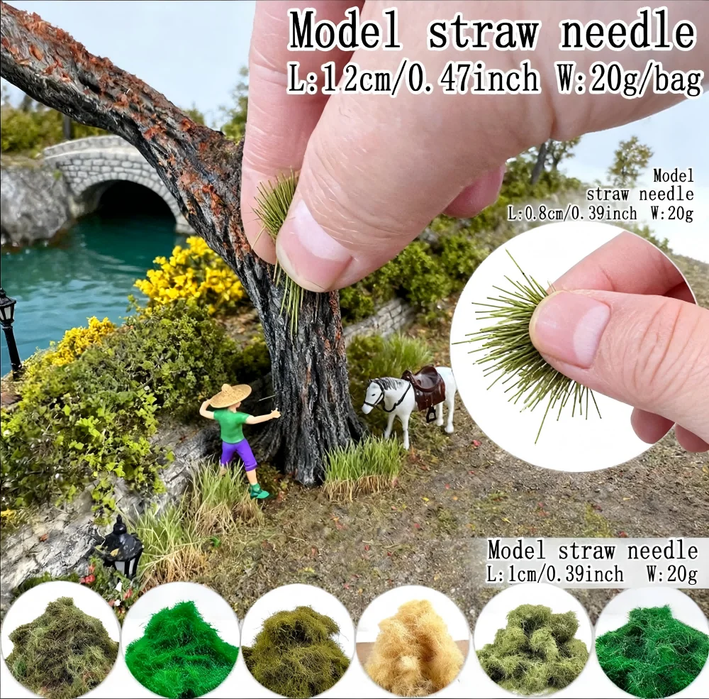 Static Grass Terrain 8-12MM Diorama Grass Model Grass Diorama Supplies Terrain Model Kit Sand Table Simulation Landscape