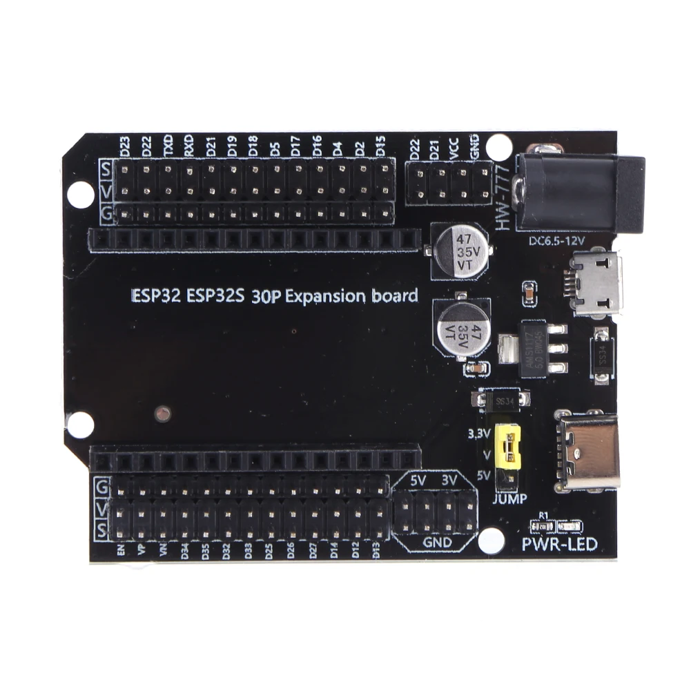ESP32 درع لوح تمديد DC6V-12V لوحة تطوير الطاقة منخفضة للغاية ثنائي النواة لوح تمديد للممارسات المبتكرة اليومية