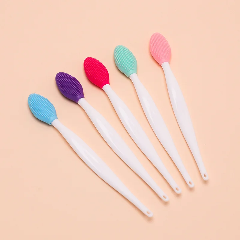 1PC Beauty Skin Care Wash Face Silicone Brush Exfoliating Nose Clean Blackhead Removal Brushes Tools With Replacement Head