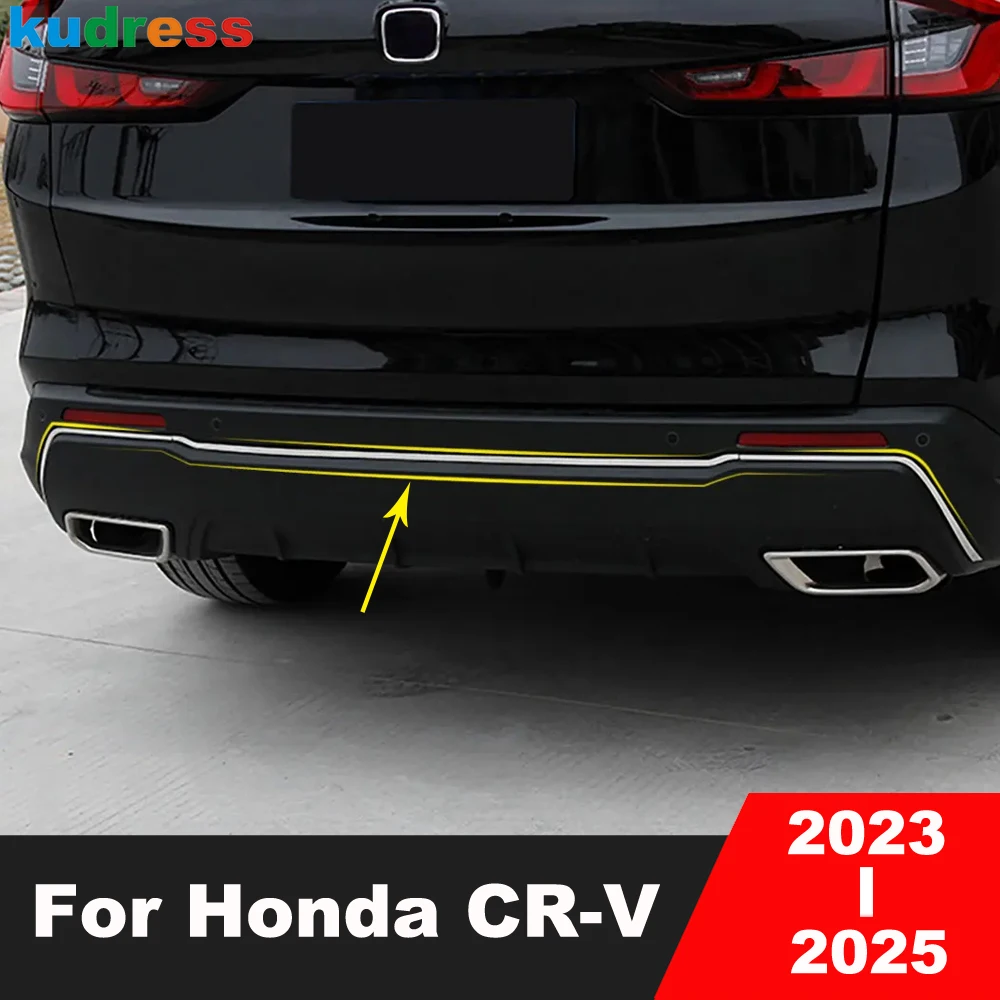 

Rear Bottom Bumper Cover Trim For Honda CRV CR-V 2023 2024 2025 Steel Car Tailgate Lip Molding Garnish Strip Accessories