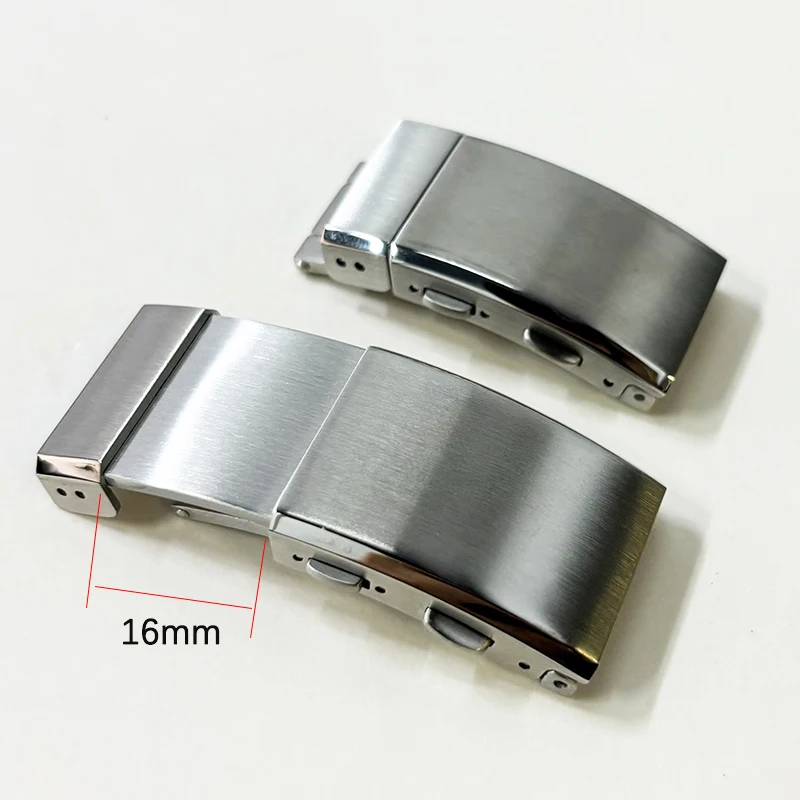 18mm 20mm 22mm 316L massiver Edelstahl Uhrenverschluss Verlängerung Faltschließe gebürstetes Metall Uhrenschnalle Zubehör