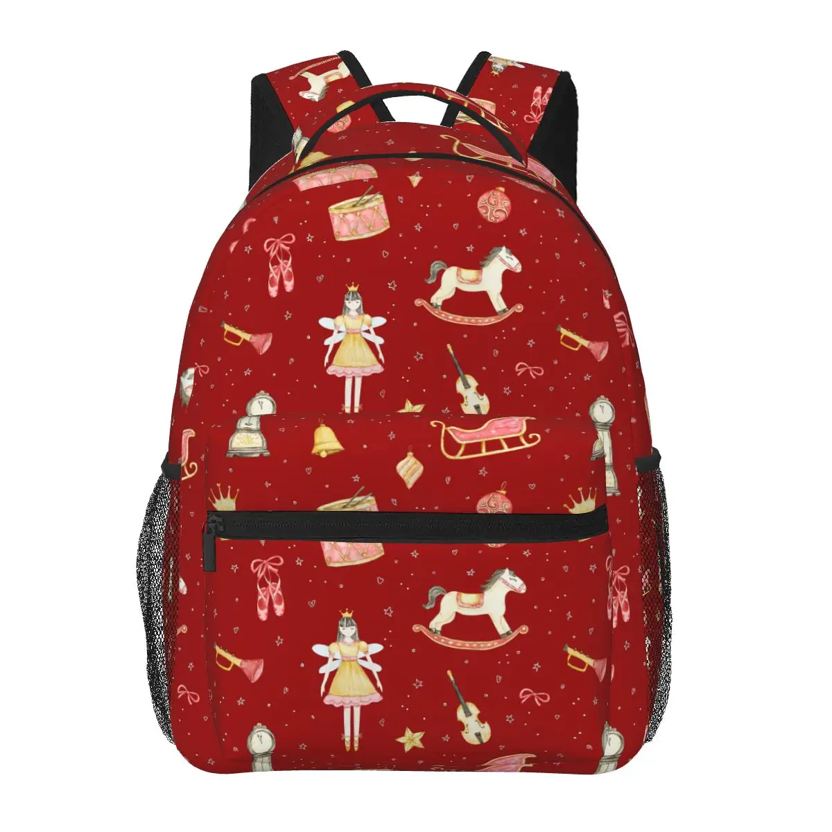 

Christmas Nutcrackers Stars Ballerina Violin Backpacks Boys Girls Bookbag Children School Bags Travel Rucksack Shoulder Bag