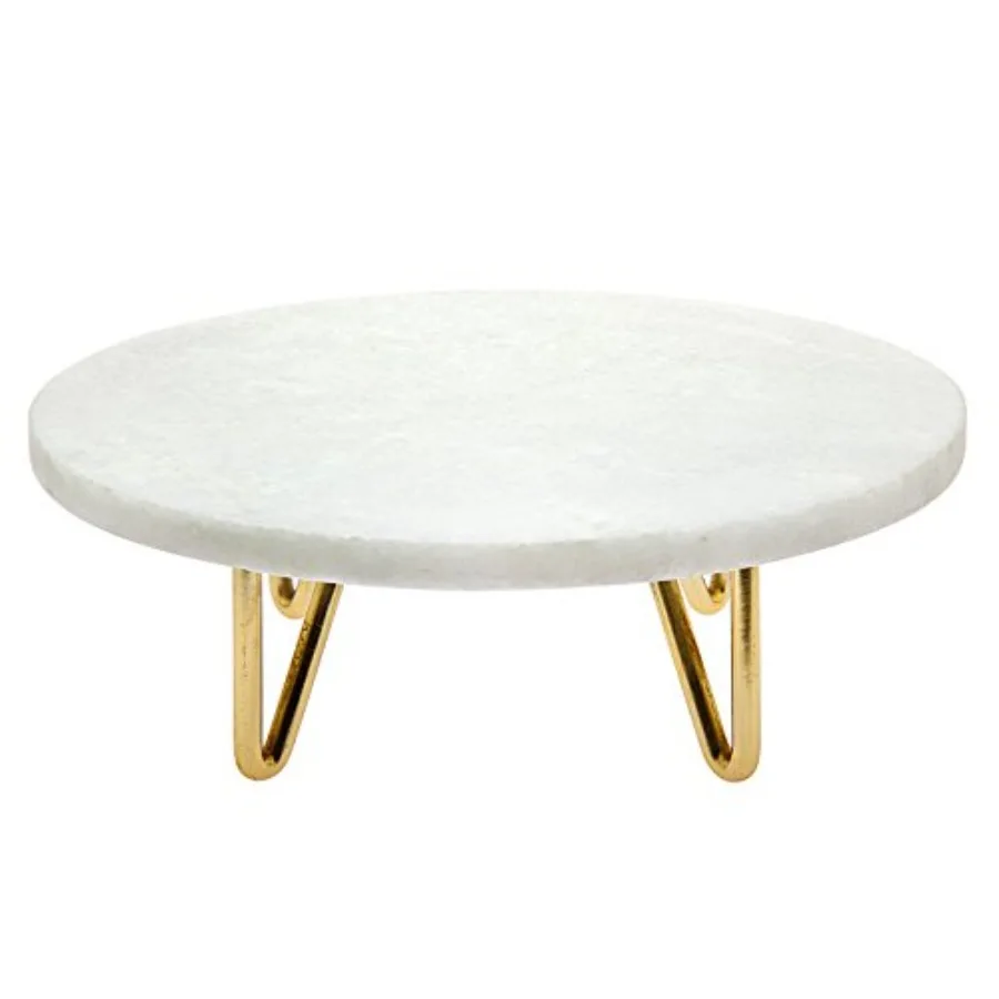 

Marble Cake Stand 10in Round Silver