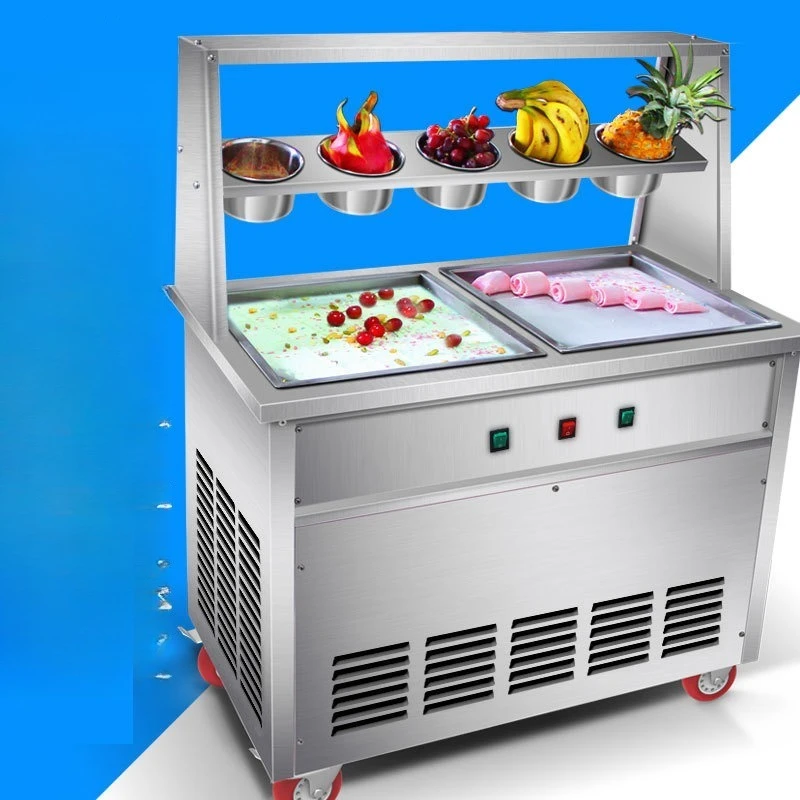 Double boiler fried yogurt machine commercial frying ice machine frying milk fruit machine