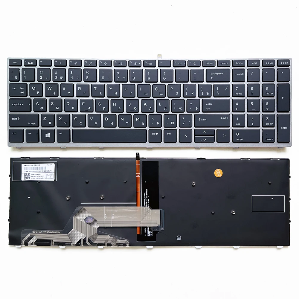 650 G5 Russian Backlit Keyboard for HP Probook 650 G4 650 G5 450 G5 455 G5 470 G5  L00741 L09595-071 No track pointer