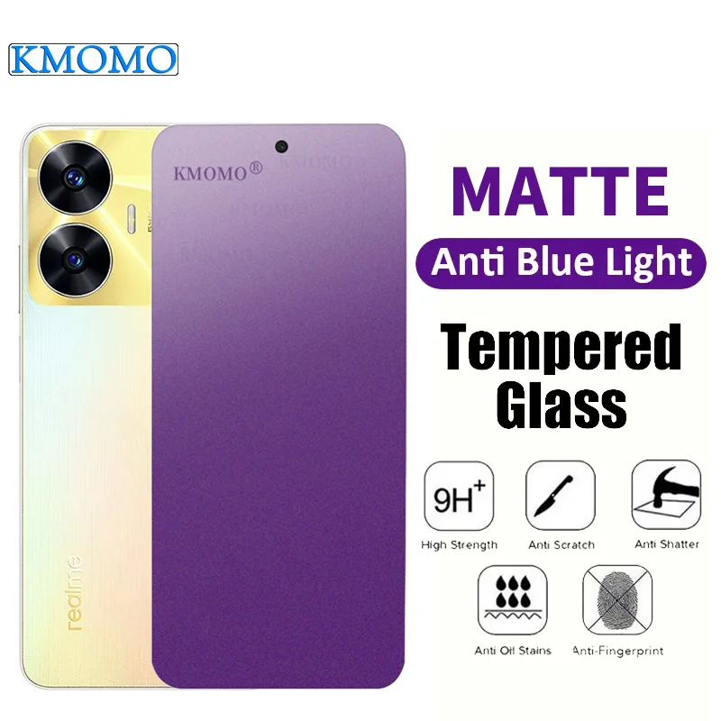 Matte Anti Blue Ray Tempered Glass OPPO A78 5G A60 A98 A79 A58 A38 4G A96 A76 A94 A95 A57 A54 A77s A55 A74 Screen Protector