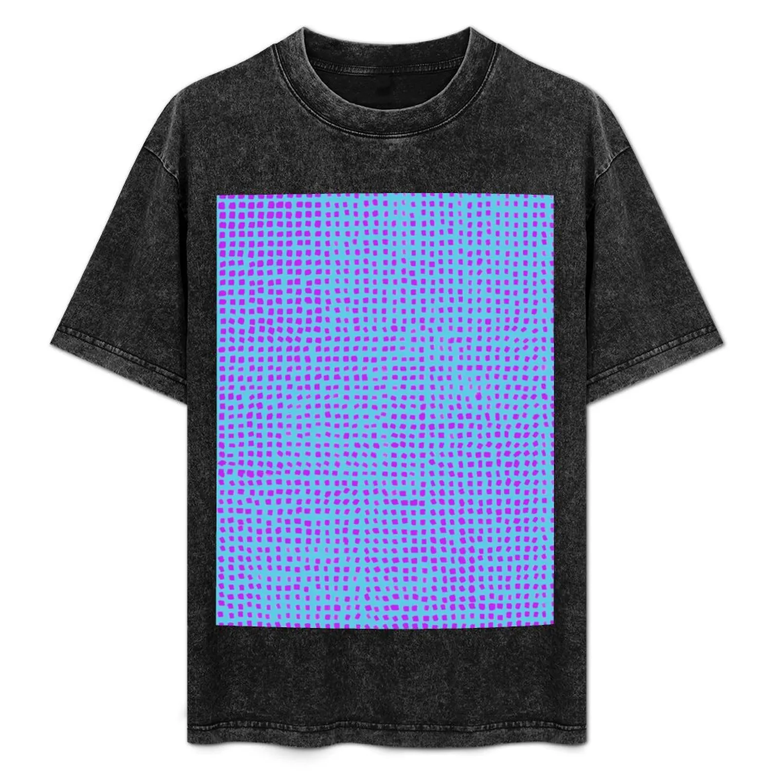 

Dots Fuchsia on Lignt Blue T-Shirt Plus Size Outdoor Casual Top