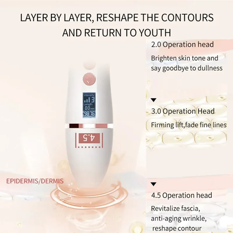 7D Mini Ultraschall Facelifting Massagegerät Handheld Augenpflege SPA Schönheit Maschine Falten Entfernung Anti-Aging Hautstraffung