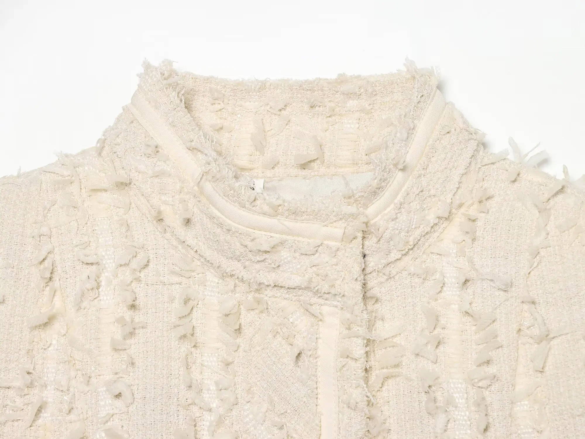 TFMLN 2026 Damen Kurzmantel Elegante Schicke Stehkragen-Jacke Herbst Neu Langarm Anzugjacke Pendler-Oberbekleidung – Detail 4
