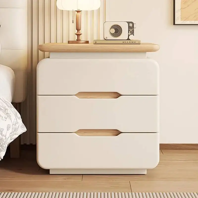 منضدة صغيرة كورية حديثة إسكندنافية بسيطة منضدة أوروبية جمالية مخفية للتخزين أثاث غرفة نوم Mesa De Noche #1