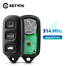 KEYYOU 314Mhz chiave remota per Toyota Highlander Camry Solara Corolla Sienna 2002 2003 2004 HYFCC ID: GQ43VT14T