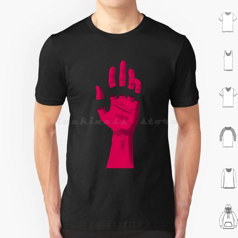 Red Hand-Gotcha Hand T Shirt 6Xl Cotton Cool Tee Circle Game Hand Gesture Game Meme Punch Hand Game Finger Game A Ok A Okay