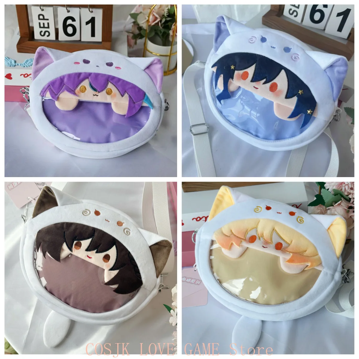 TENMA TSUKASA Kusanagi Kamishiro Rui ‌ Bolso Bandolera de Peluche Adorable de Asahina Mafuyu, Bolso de Mensajero para Cosplay, Bolso de Hombro para Videojuegos