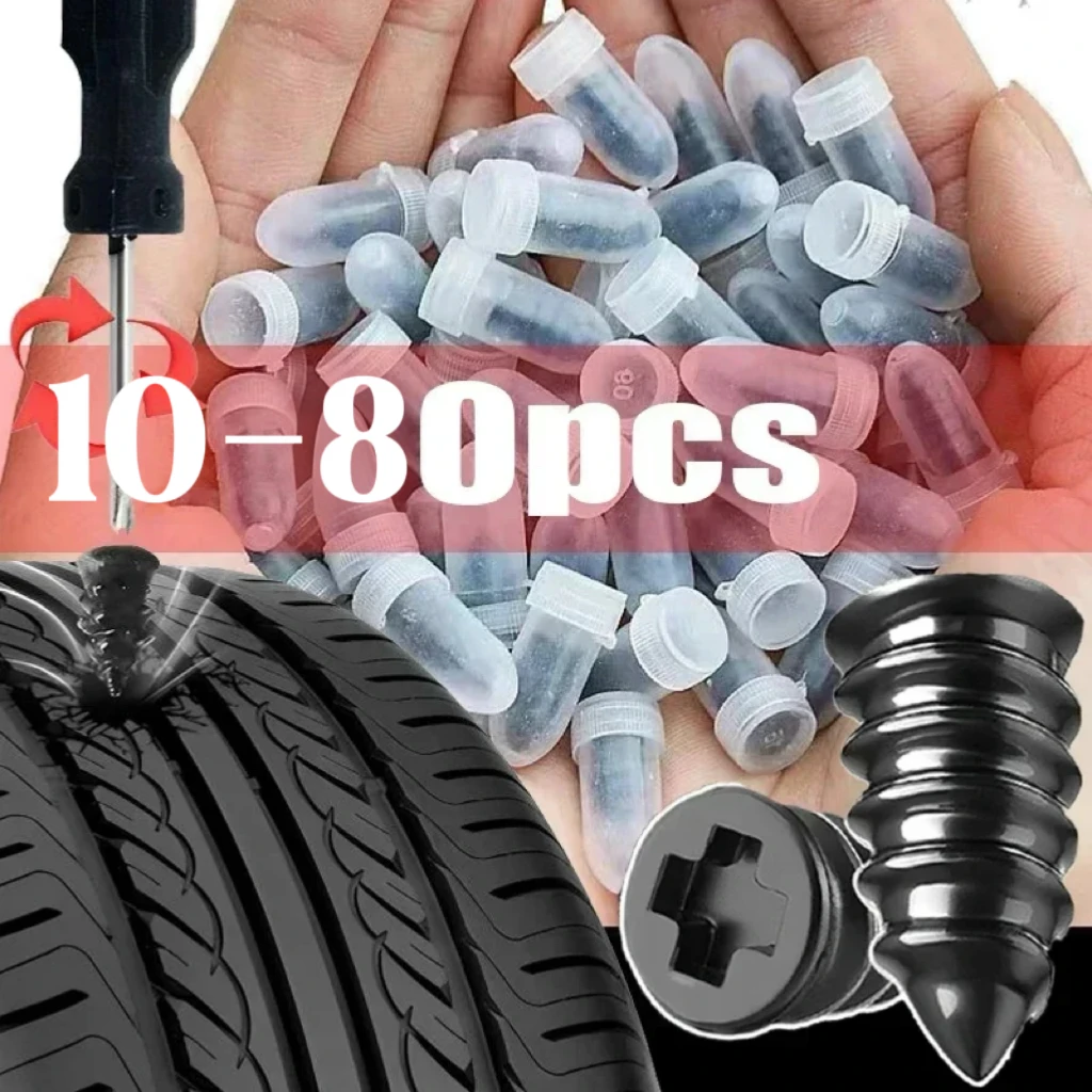 Tubeless Vacuum Tyre Repair Rubber Nail Screw Set Universal Puncture Fix Tools for Car Motorcycle Truck Bike Scooter Auto Parts