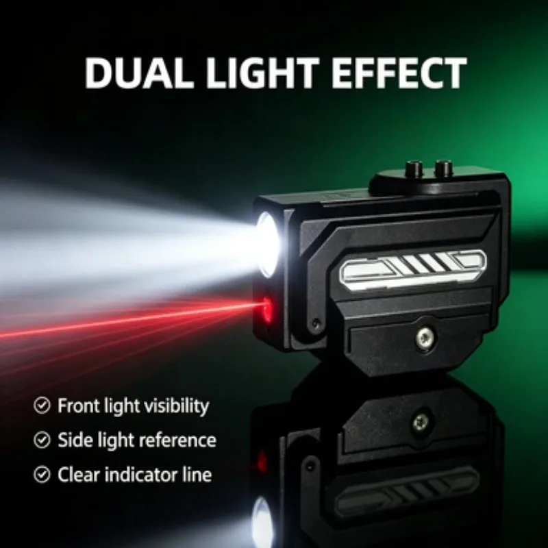 2-in-1 Under Barrel Light Clip Soft Dual Light Effect Fit Handheld Long Gun Simulation Hobby Decorative Gear