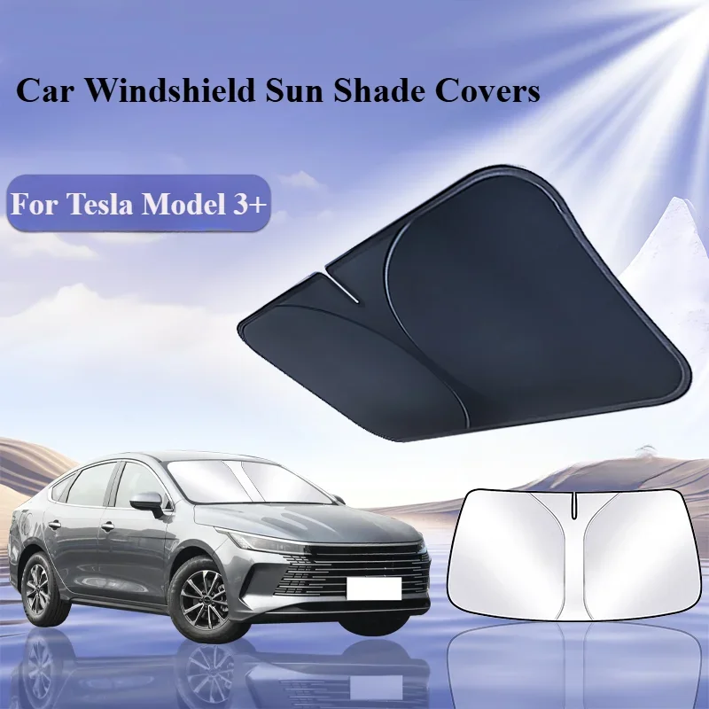 

For Tesla Model 3+ Highland 2024 Car Front Window Sunshade Cover Car Summer Sun UV Protection Front Window Sun Shade Accessories