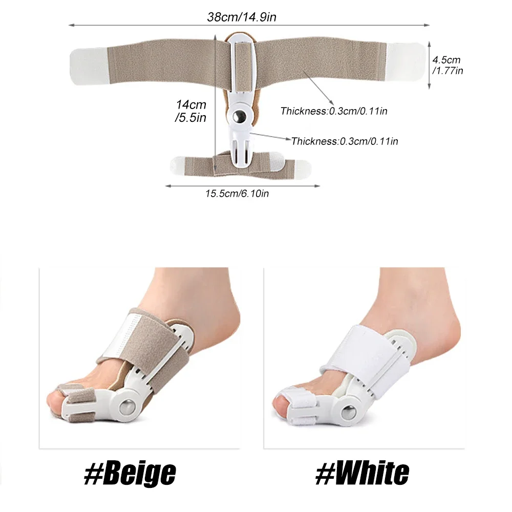 1Pcs Bunion Corrector for Women Man, Hallux Valgus Brace Splint Pads Bunion Big Toe Separators Straightener