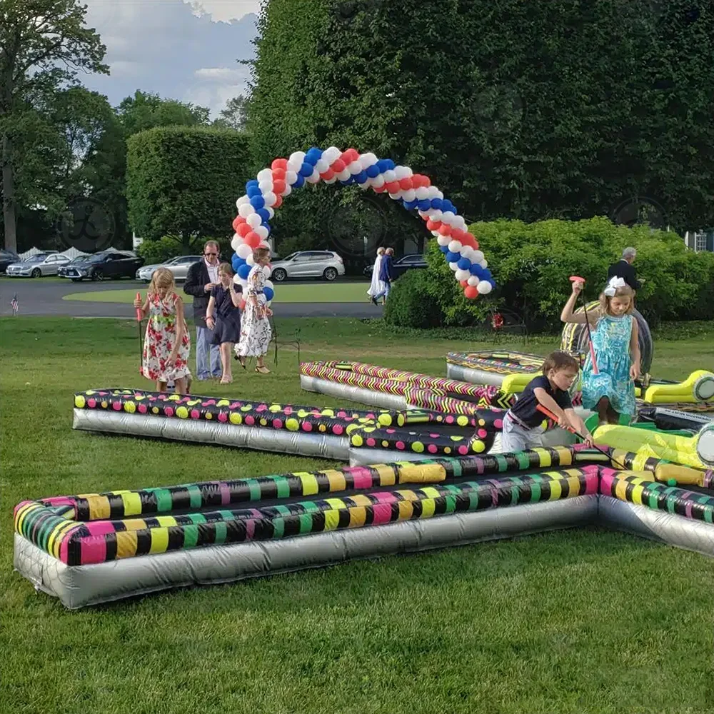 Commercial Inflatable 3/6/9 Holes Inflatable Golf Putt and Mini Golf Games Inflatable Sport Games for Kids and Adults