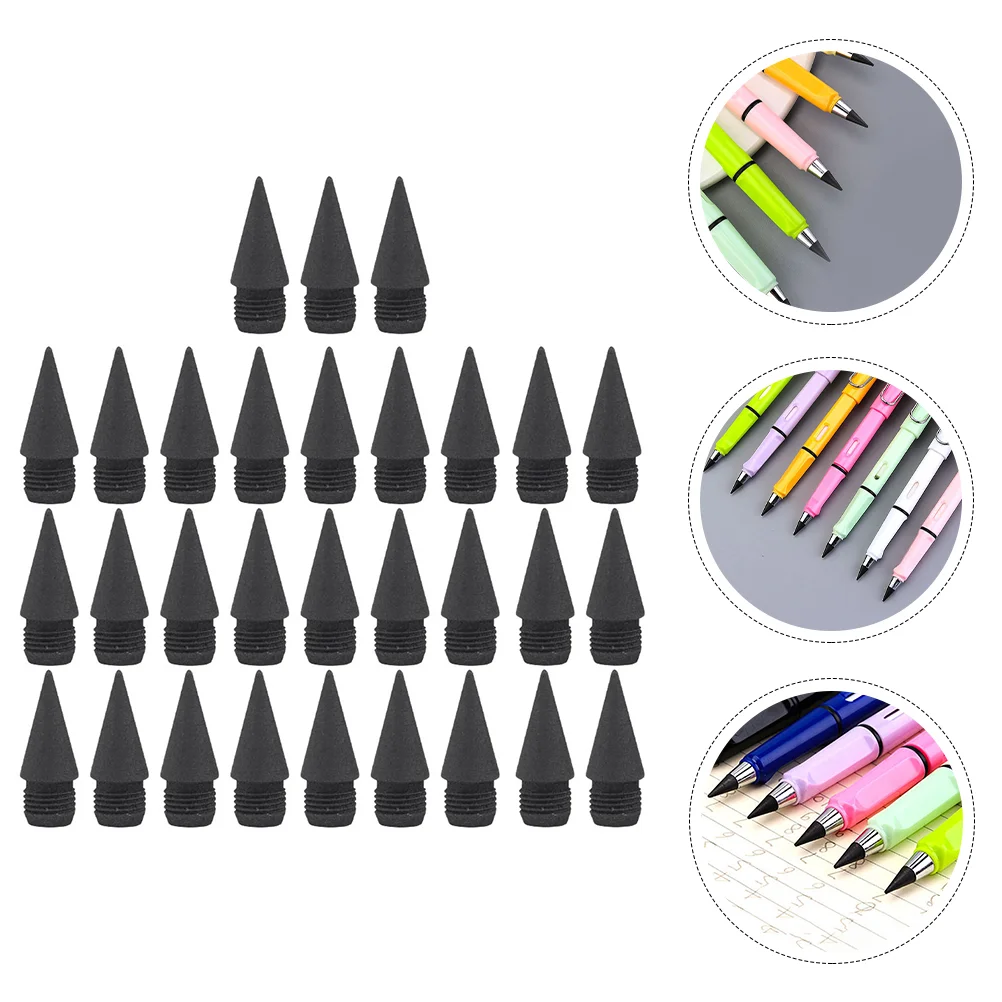 50 Pcs Replacement Pencil Tip Graphite Tips Easy to Use Inkless Refills Office Supplies Stationery No Need Cut Nibs