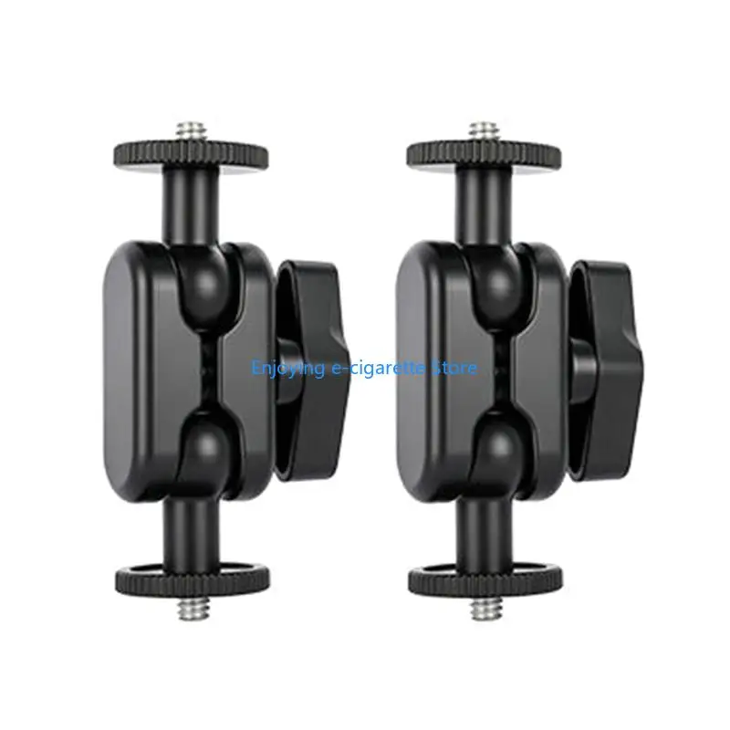 2er-Pack Ständermontageadapter, schwarzes 1/4-Gewindezubehör mit manuellem Spannknopf für Gerätehalter und Kamerahalterung Y4QF – Detail 10