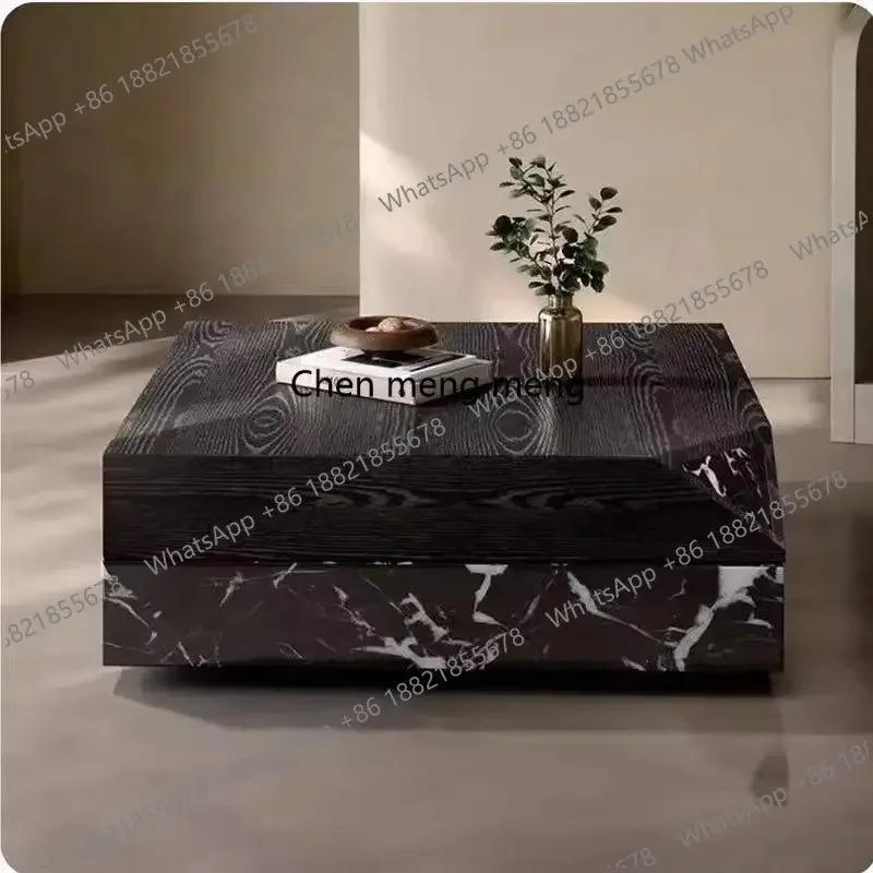 Marble European Coffee Table Designer Italian Mesa Lateral Home Coffee Table Floor Space Saving Mesa De Centro Sala FurnitureAB0