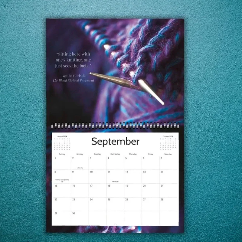 Selling Individuality Creative New Portable Funny Knitting Calendar 2025 Knitting Calendar