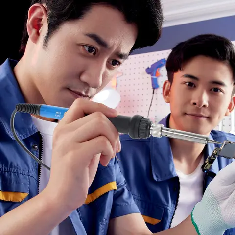 1 세트 전기 납땜 인두 세트 안정적인 온도 제어 휴대용 납땜 인두 키트 전자 용접 도구 Eu 플러그