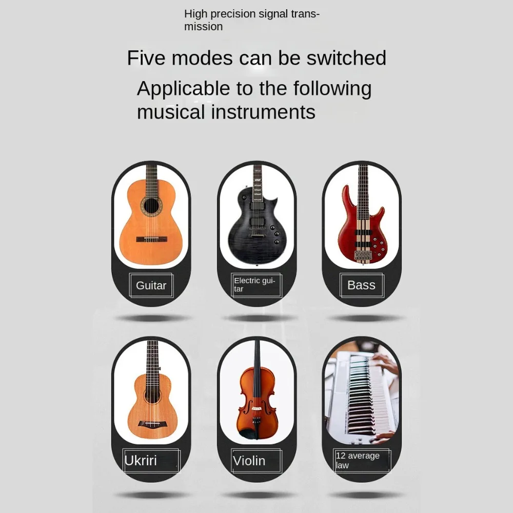 LCD Display Acoustic Guitar Tuner Rotatable Clip-On Electric Digital Tuner Chromatic Professional Digital Guitar Tuner Ukulele
