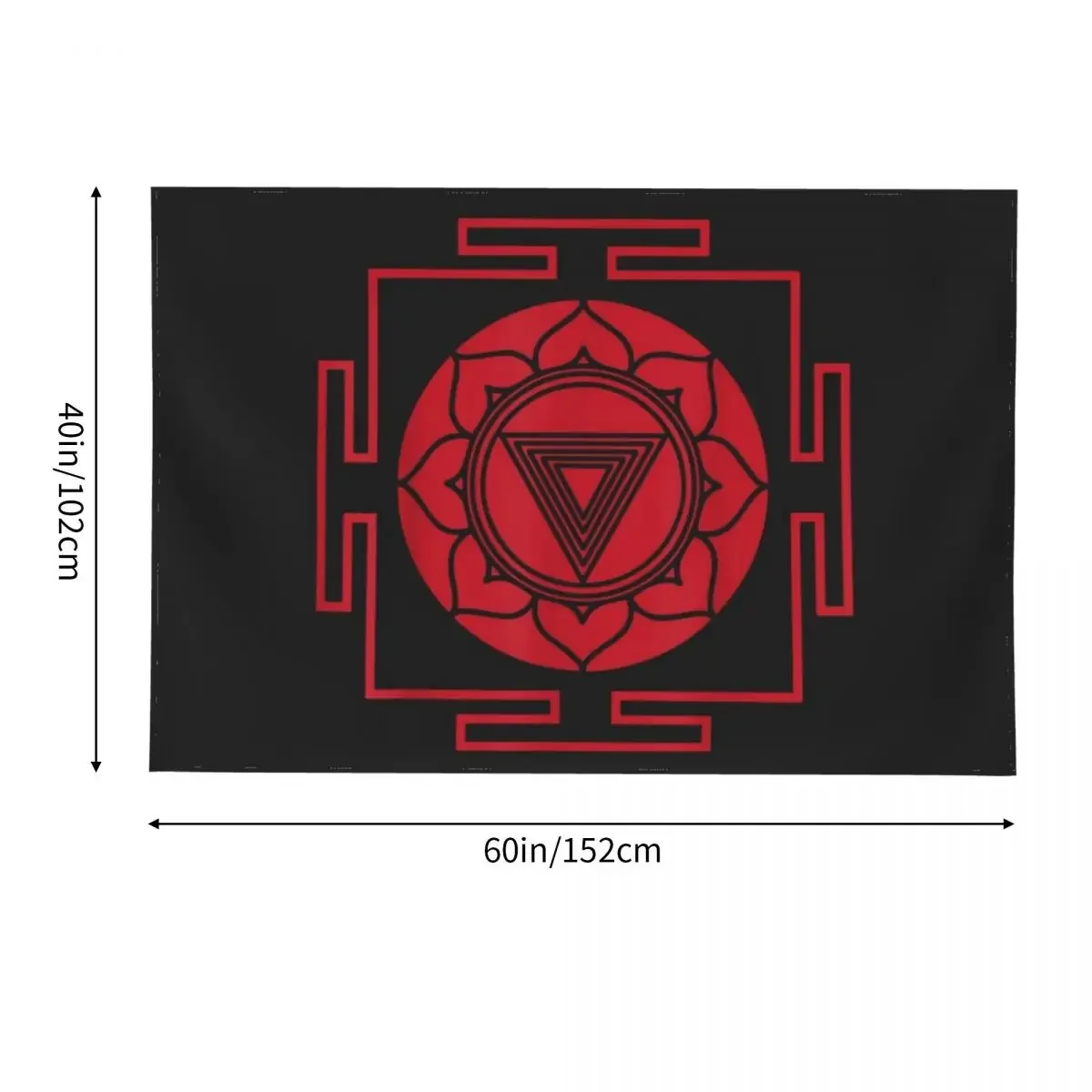 Kali Yantra Meditatie Wandtapijt Decoratief Muurbehang Slaapkamer Wandtapijt