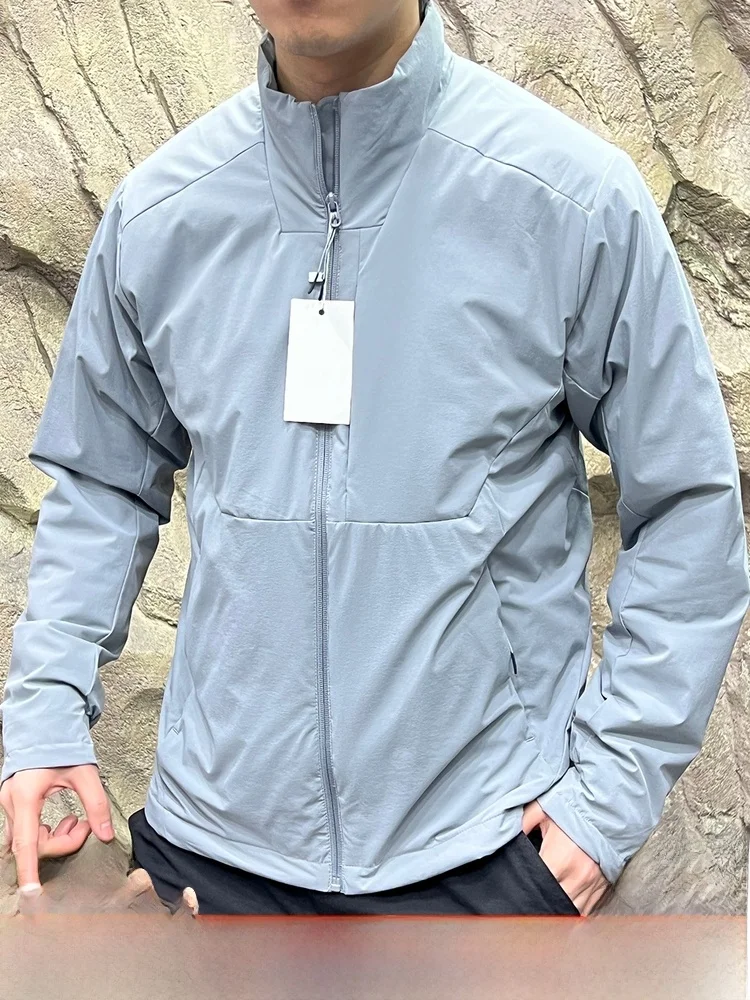 

Lightweight Waterproof Cotton Jaet for Men Stand Collar Warm Breathable Autumn Winter Outerwear Commuting ential