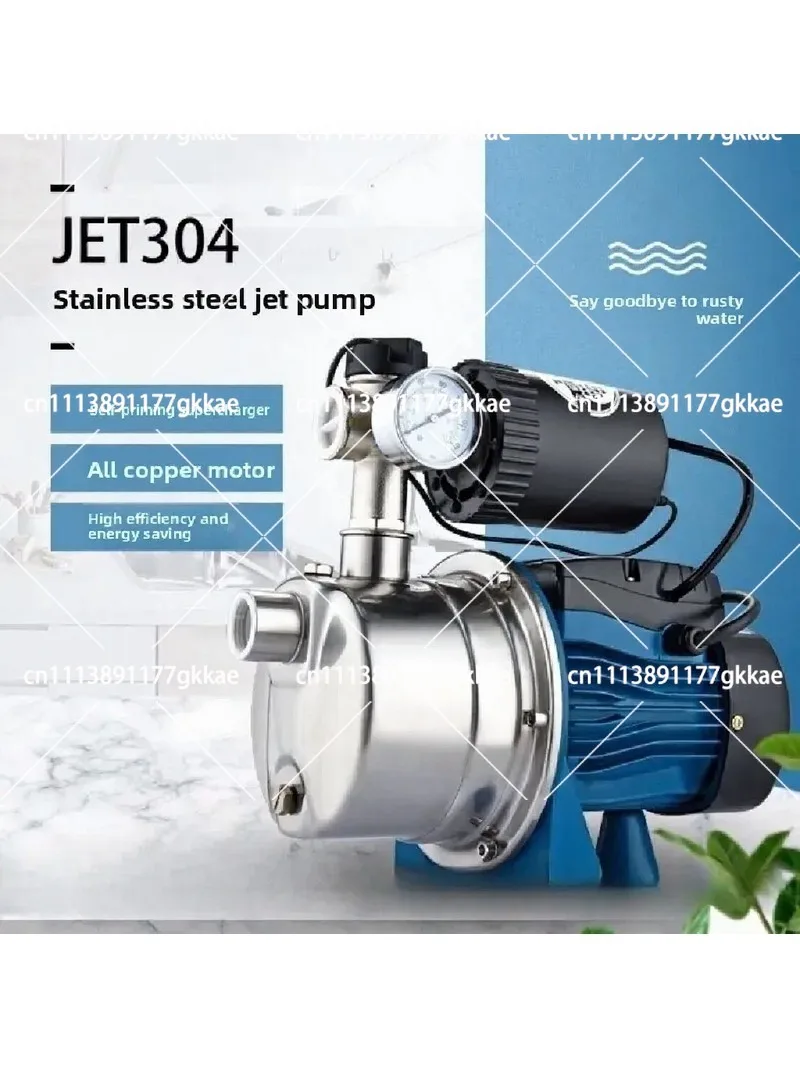 Stainless Steel Jet Pump, Intelligent Automatic Booster Pump, Self-Priming Clean Water Pressure Pump for Home Use