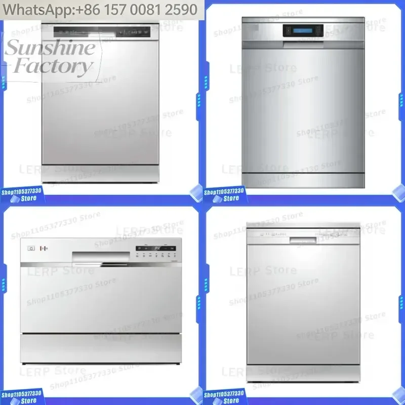 Manufacturer Durable High-Temperature Dishwasher for Household Hotel Use Featuring Freestanding Design Disinfection Features