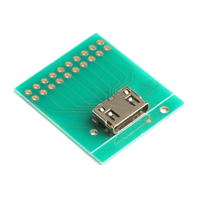 2Pcs HDMI 19Pin Test Socket Adapter Board Jack HDMI 19 Pin PCB Transfer Board Converter IC Socket