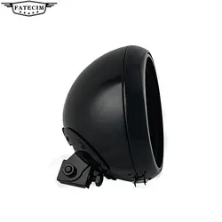 7 Inch Motorcycle Front Headlight Black Housing for Harley Heritage Fat Boy Softail 1986-2014