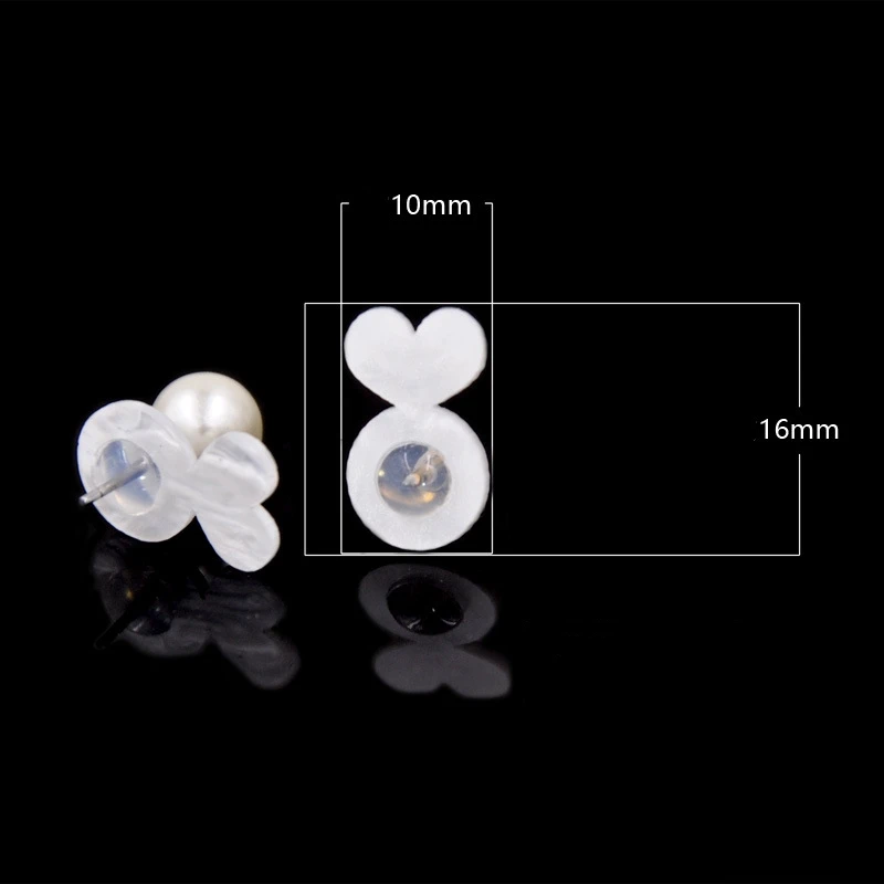 Heart Rubber Earring Backs for Studs, 10/30/50pcs