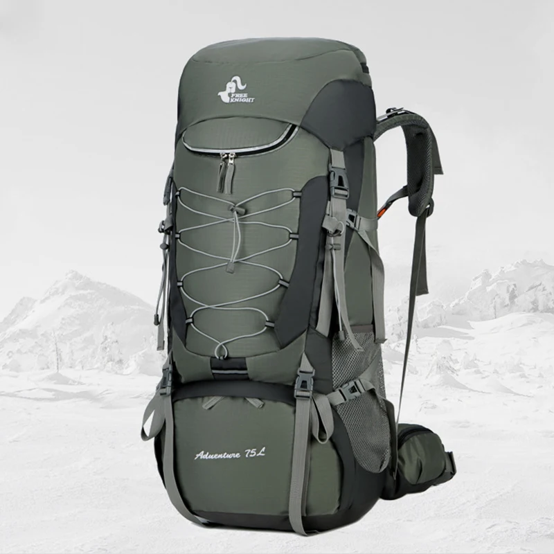 75L Outdoor Backpack Large Camping Back Pack Sport Bag With Rain Cover Waterproof Travel Rucksack Climbing Hiking Backpacks