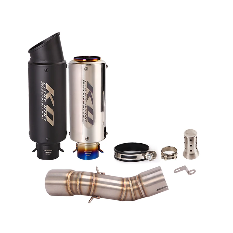 For CFMoto CLX-700 2020-2025 Motorcycle Exhaust System Modified Middle Link Pipe 51MM Muffler Stainless Steel