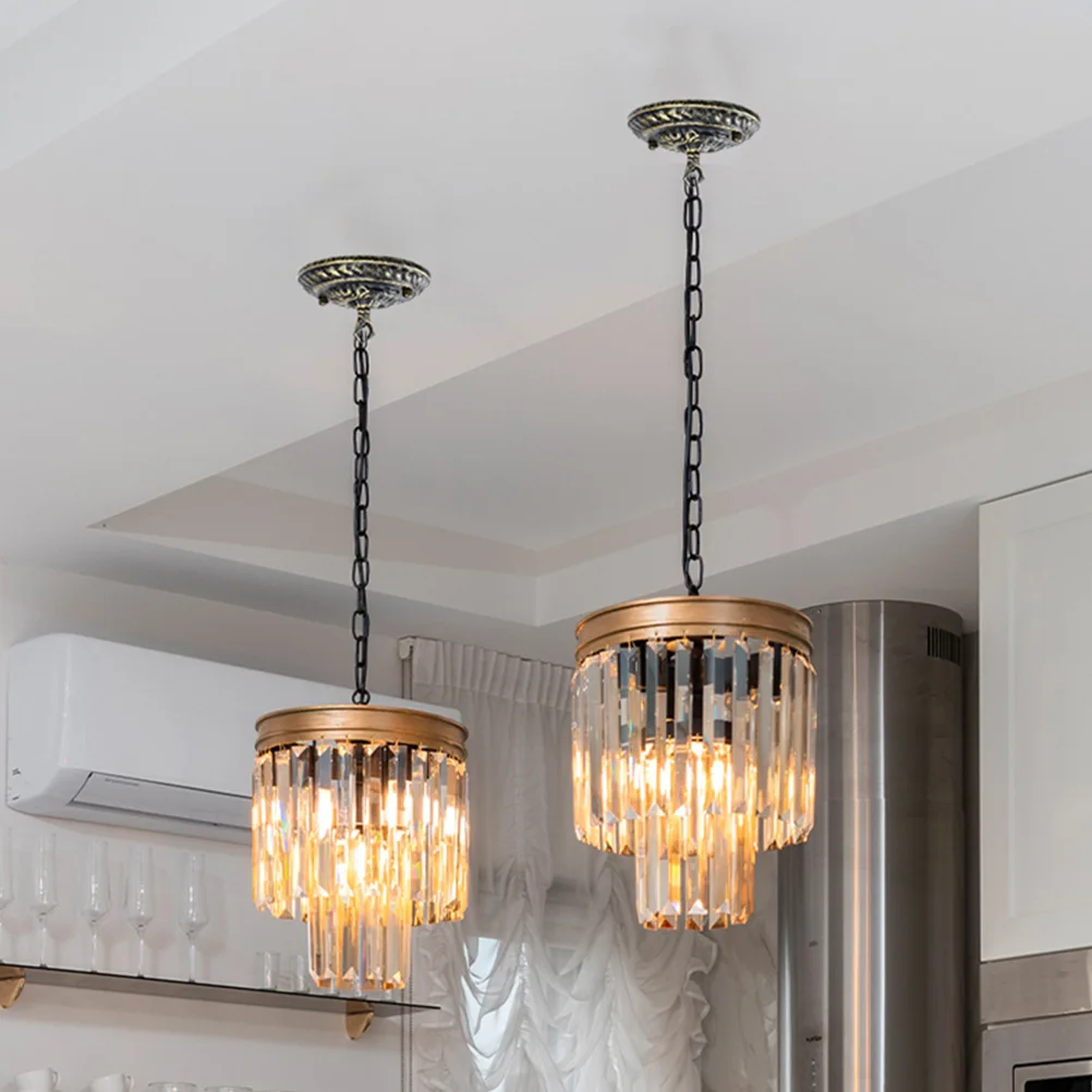 

2 pcs Vintage Hanging Board Ceiling Vintage Ch Plate Light Plate Canopy Hook Rings Pendant Lamp Parts Accessories