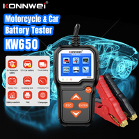 KONNWEI KW650 Car Battery Tester 6V 12V battery monitor Motorcycle Auto Analyzer 100-2000CCA Car Cranking Charging Test Tool