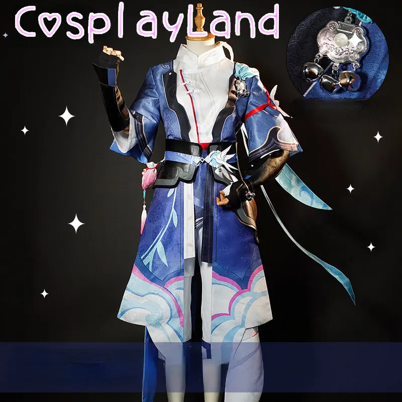 Yanqing-traje de Cosplay de Star Rail para hombre, conjunto completo de uniforme, Honkai, Yan Qing, Halloween