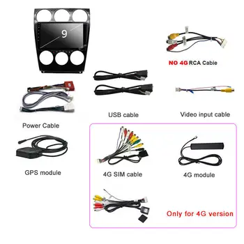 適用於馬自達6(2002-2008)的9吋4G 4+64GB安卓10車載多媒體DVD播放器,附導航、GPS、收音機和CarPlay功能。 10 最佳銷售 2003年馬自達6 - №6