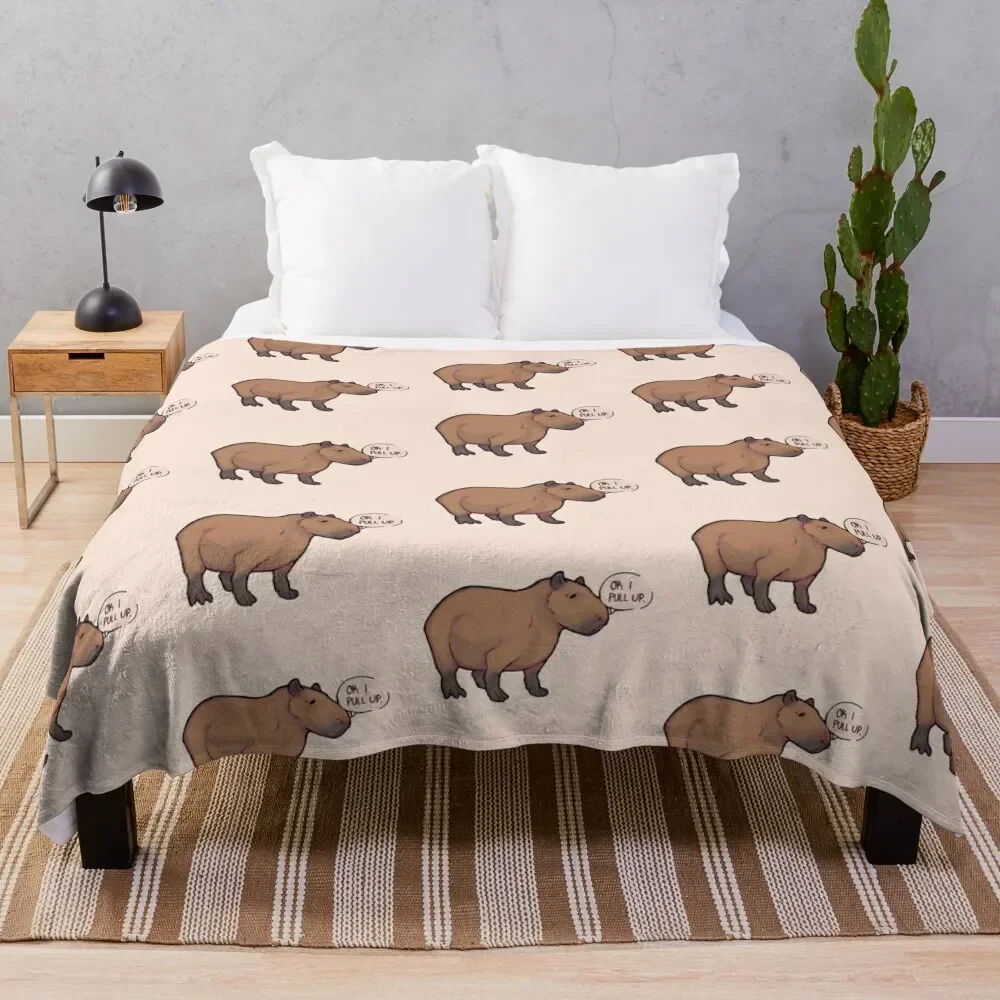 

Capybara | Ok I pull up. Throw Blanket Bed covers Blankets For Baby Large Warm Blankets